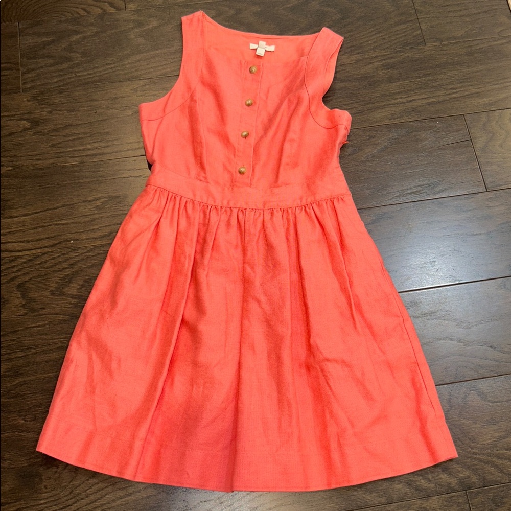 J. Crew Vibrant Coral Dress